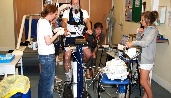 Dr Mark Edsell participating in the Oxygen extraction study