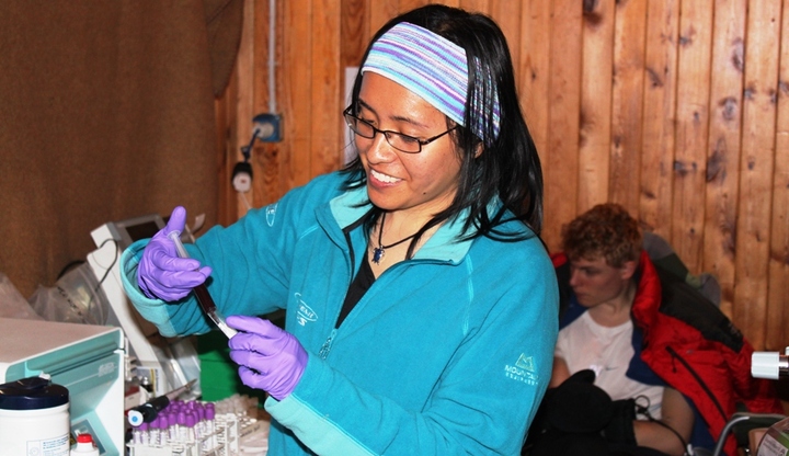 Bernie processes the bloods from the CPEX