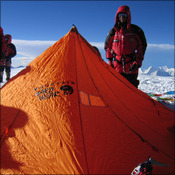 Summit Tent used for taking blood samples
