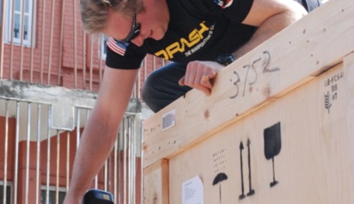 Jimmy unpacks kit for the lab