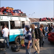 Loading gear at KTM airport