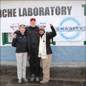 UCLH researchers celebrate at Namche
