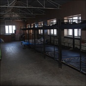 Bunk beds in the dormitory
