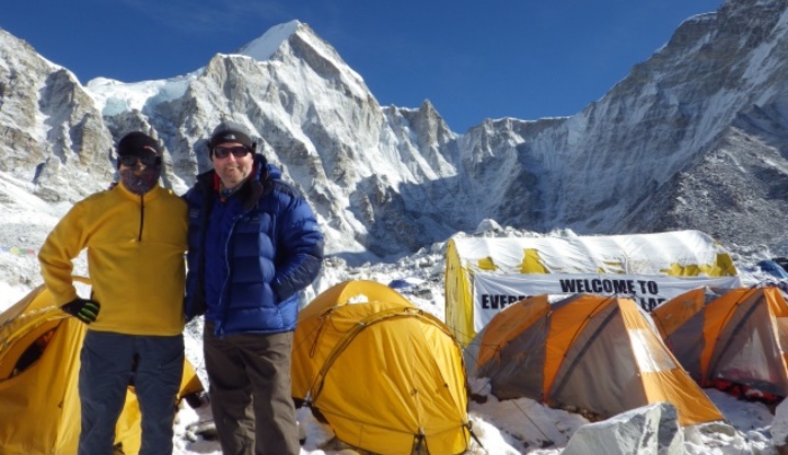 Ken and Mike at Base Camp in 2013 - Photographed by Rob Wymer