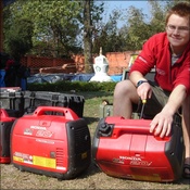 Rhys servicing Honda generator
