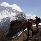 Dan and Jim off the road to Tengboche