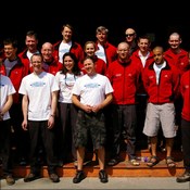 Summiteers and climbing support team