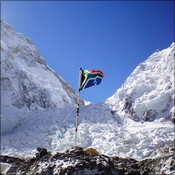 South African Flag bids us Good Luck