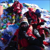 Chris Imray and Nigel Hart on the Summit of Everest