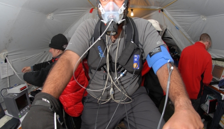 Sundeep Dhillon being tested at Everest Base Camp